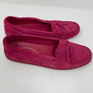 tod's suede slip on loafers moccasins